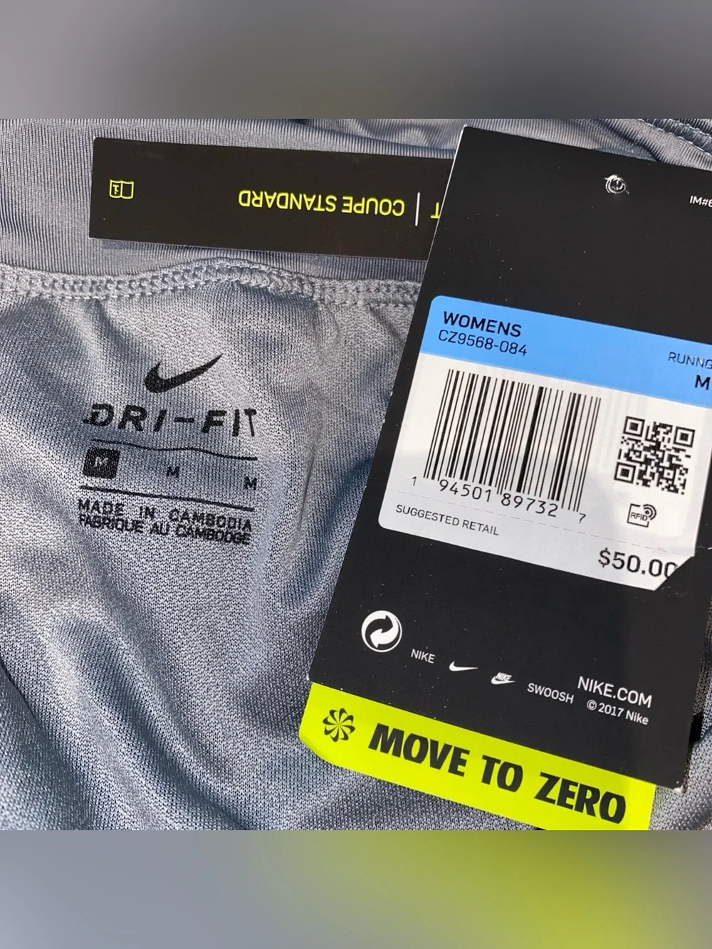 Nike Women's Dri-Fit Eclipse Gray Running Shorts Size M Lined Pockets NWT
